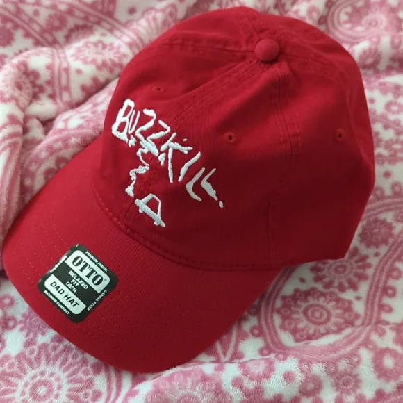 OTTO Red Baseball Cap with Embroidered Logo - Picture 3 of 6